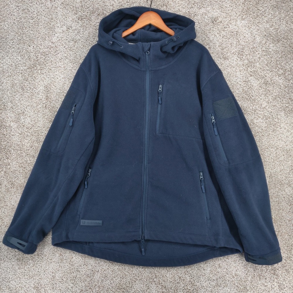 BAERSkin Hoodie Mens 2XL Tactical 3.0 Navy Blue Fleece Full Zip Pockets Outdoor